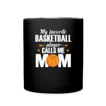 Mon joueur de basket préféré m’appelle maman - Mug uni - noir - Devant