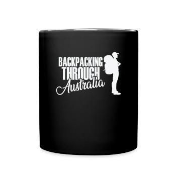 Backpacking through Australia Adventure - Full Colour Mug - black - Front