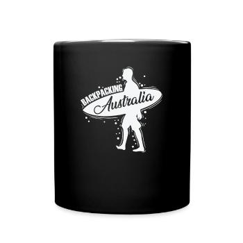 Backbacking Australia Outback Adventure - Full Colour Mug - black - Front