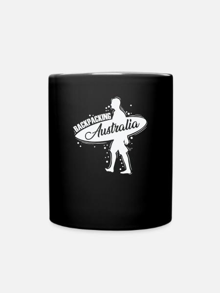 Backbacking Australia Outback Abenteuer - Tasse einfarbig - Schwarz