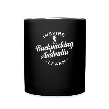 Inspire Backpacking Australia Learn Trip - Full Colour Mug - black - Front