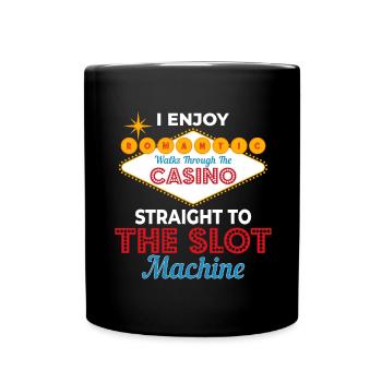 Casino Las Vegas Urlaub Glückspiel - Tasse einfarbig - Schwarz - Vorne