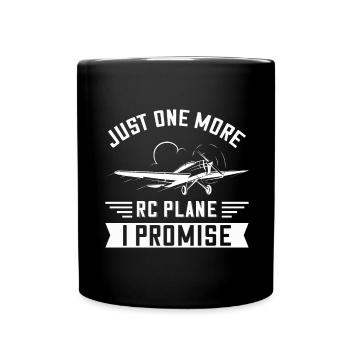 Modellbau Flugzeug RC Modellflieger - Tasse einfarbig - Schwarz - Vorne