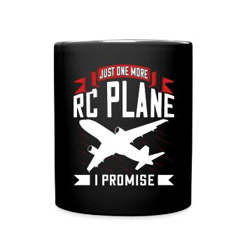 Noch ein RC-Flugzeug, das ich versprochen - Tasse einfarbig - Schwarz - Vorne