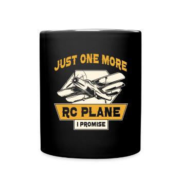 Modellbau Flugzeug RC Modellflieger - Tasse einfarbig - Schwarz - Vorne