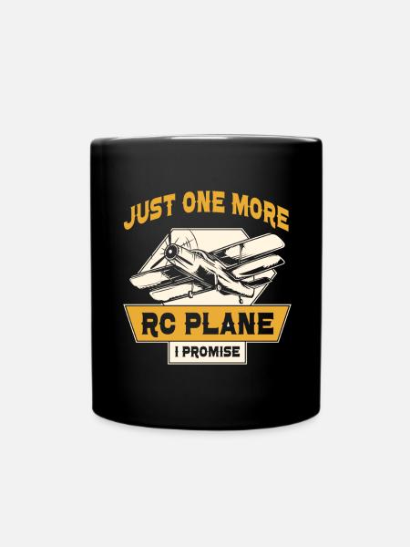 Modellbau Flugzeug RC Modellflieger - Tasse einfarbig - Schwarz