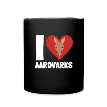 Aardvark Anteater African Ant Bear Edentate - Tasse einfarbig - Schwarz - Vorne