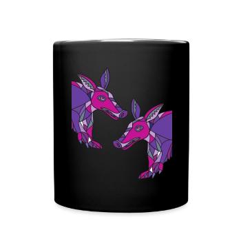 Aardvark Anteater African Ant Bear Edentate - Tasse einfarbig - Schwarz - Vorne