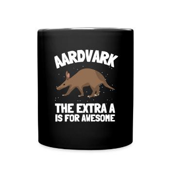 Aardvark Anteater African Ant Bear Edentate - Tasse einfarbig - Schwarz - Vorne