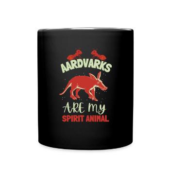 Aardvark Anteater African Ant Bear Edentate - Tasse einfarbig - Schwarz - Vorne