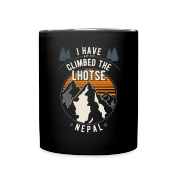 Wanderer - Kletterer Wandern Lhotse - Tasse einfarbig - Schwarz - Vorne