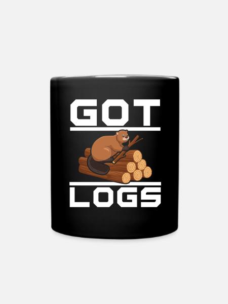Got Logs Castor Faune Animal Canada Dam Rongeur - Mug uni - noir