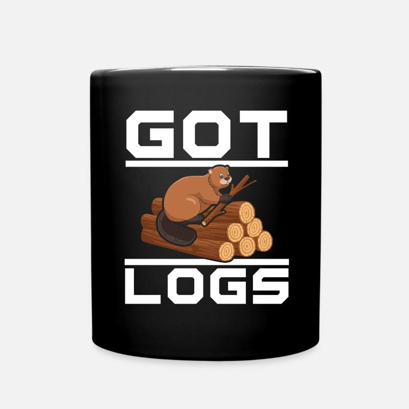 Got Logs Castor Faune Animal Canada Dam Rongeur - Mug uni - noir
