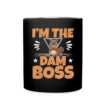 I am the dam boss wildlife animal rodent beaver - Full Colour Mug - black - Front