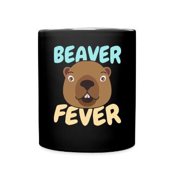 Biber Fieber Wildtier Kanada Damm Nagetier - Tasse einfarbig - Schwarz - Vorne