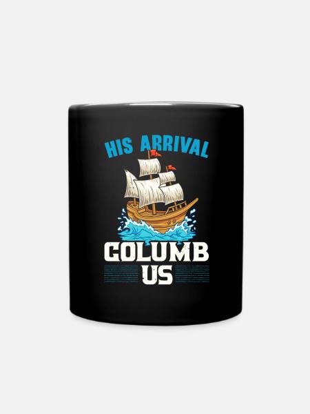 Son arrivée nous marin Columbus jour - Mug uni - noir