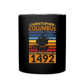 Kolumbus-Tag-Navigator Schiff Christoph Kolumbus - Tasse einfarbig - Schwarz - Vorne