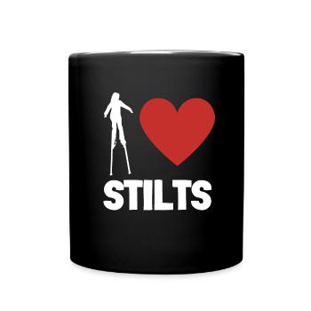 Échasses Carnaval Promenade sur pilotis Jour Échassier - Mug uni - noir - Devant