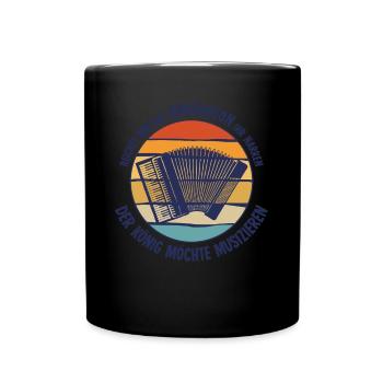 Akkordeon Harmonika Zieharmonika - Tasse einfarbig - Schwarz - Vorne