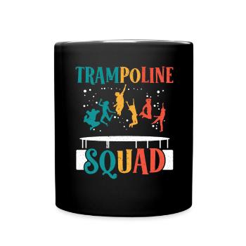 Trampolin Kader Springen Trampoliner Trampolinspri - Tasse einfarbig - Schwarz - Vorne
