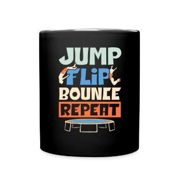 Jump Flip Bounce Répétition Trampoline Trampoli - Mug uni - noir - Devant