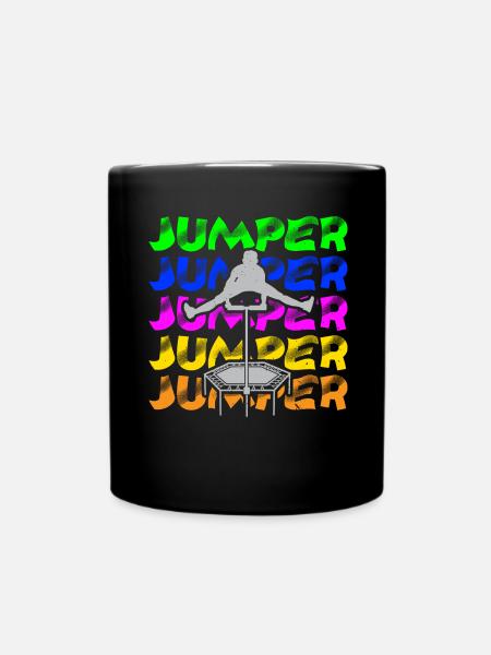 Trampoline Jumping Trampoline Trampoline Trampoline - Full Colour Mug - black