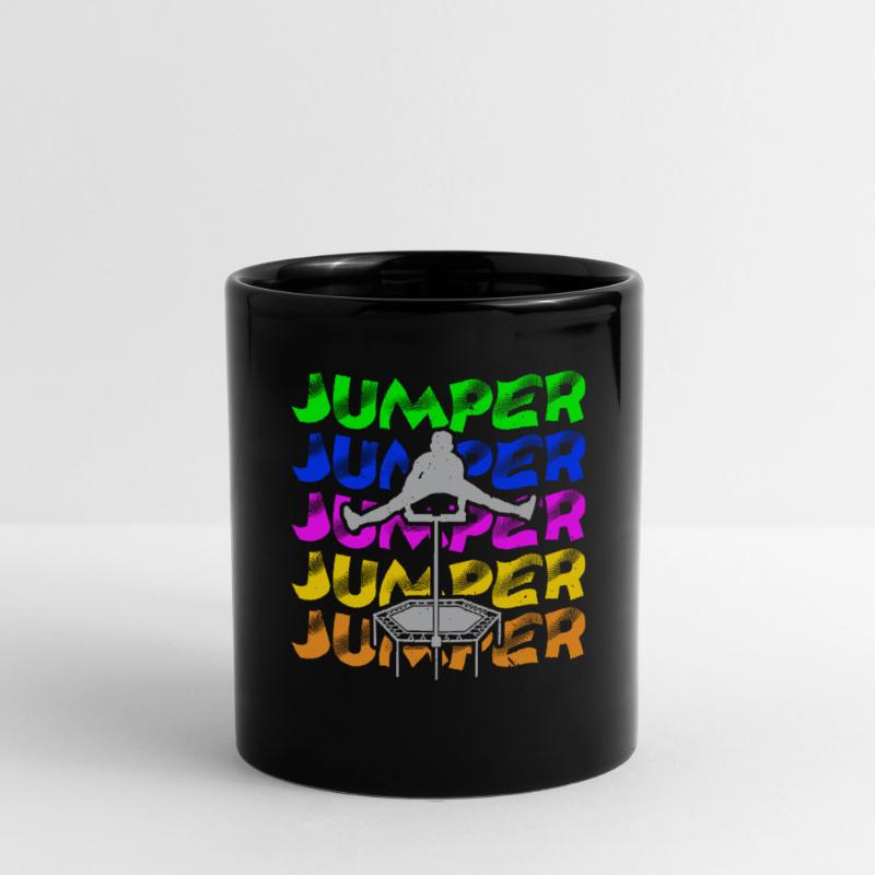 Trampolinspringen Trampolin Trampolin Trampolinspr Tasse einfarbig