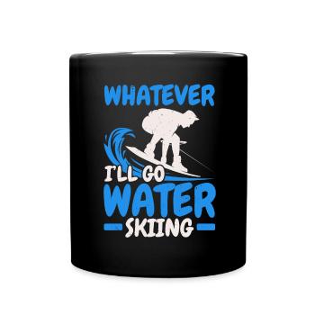 I go water skiing Waterskiing Water - Full Colour Mug - black - Front