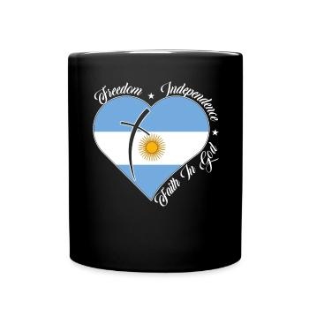 Liberté Foi en Dieu - Argentine - Mug uni - noir - Devant
