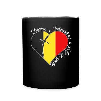 Freiheit Glaube An Gott - Belgien - Tasse einfarbig - Schwarz - Vorne