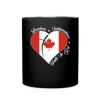 Freedom Faith in God - Canada - Full Colour Mug - black - Front