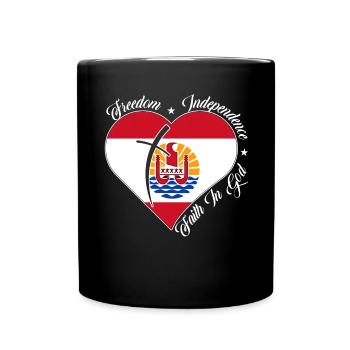 Freiheit Glaube An Gott - Bora Bora - Tasse einfarbig - Schwarz - Vorne
