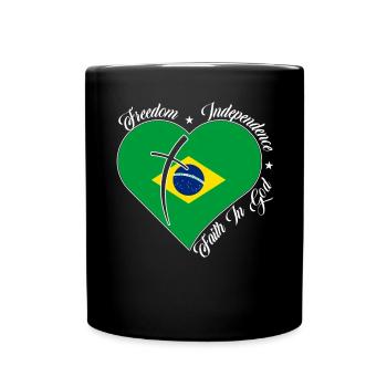 Liberté Foi en Dieu - Brésil - Mug uni - noir - Devant