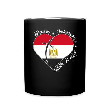 Freedom Faith in God - Egypt - Full Colour Mug - black - Front