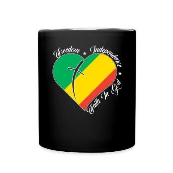Freedom Faith in God - Congo - Full Colour Mug - black - Front