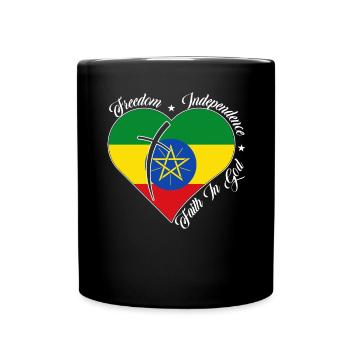 Freedom Faith in God - Ethiopia - Full Colour Mug - black - Front