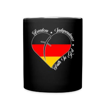 Freedom Faith in God - Germany - Full Colour Mug - black - Front