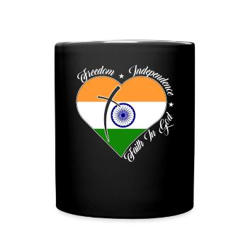Freiheit Glaube An Gott - Indien - Tasse einfarbig - Schwarz - Vorne