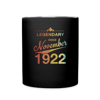 100th birthday Legendary November 1922 vintage - Full Colour Mug - black - Front