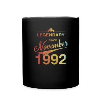 30th birthday Legendary November 1992 Vintage 92 - Full Colour Mug - black - Front