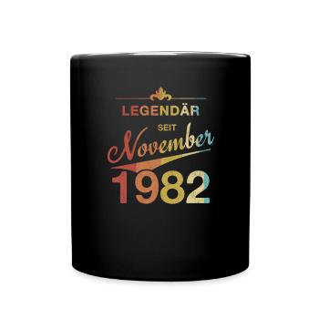 40ème anniversaire Légendaire Novembre 1982 Millésime 82 - Mug uni - noir - Devant