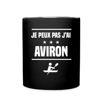 Je Peux Pas J'ai aviron humour avironneur - Mug uni - noir - Devant