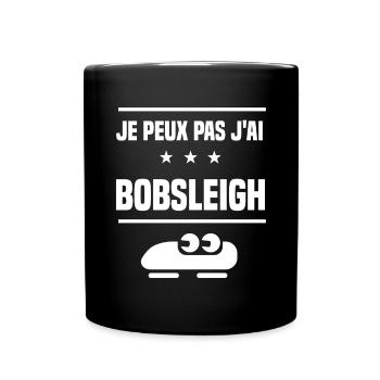 Je Peux Pas J'ai bobsleigh humour bobsleigher - Mug uni - noir - Devant