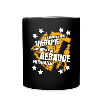 Architekt Gebäude entwerfen Architektur - Tasse einfarbig - Schwarz - Vorne