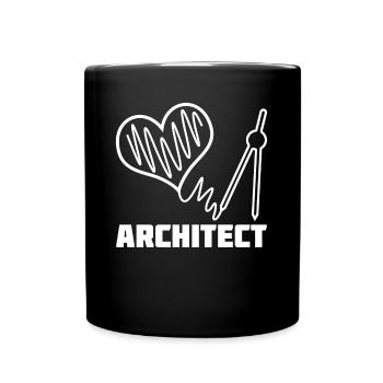 Architekt Herz Architektur Architekten - Tasse einfarbig - Schwarz - Vorne