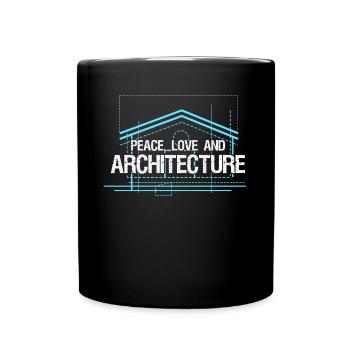 Architekt Architecure - Tasse einfarbig - Schwarz - Vorne