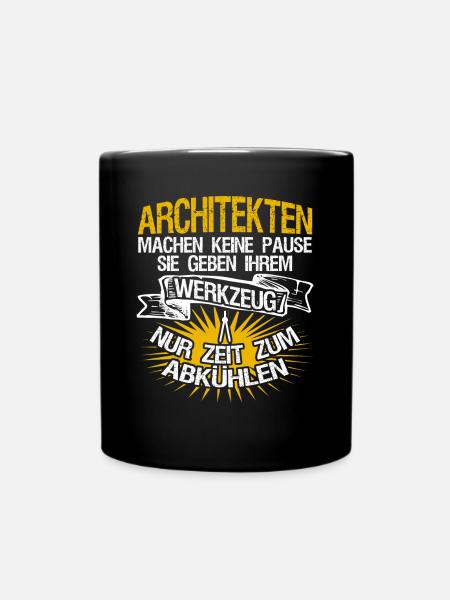 Architekt Zirkel Architekten Architektur - Tasse einfarbig - Schwarz