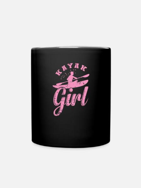 Kayak Girl Bateau à aubes Canoë - Mug uni - noir