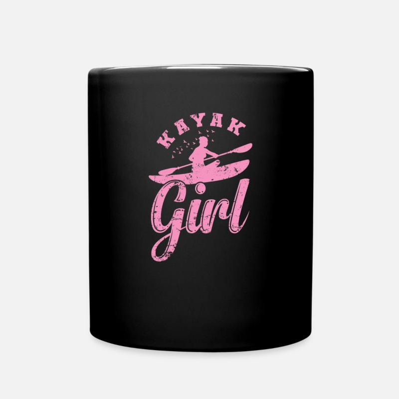 Kayak Girl Bateau à aubes Canoë - Mug uni - noir