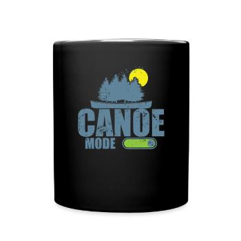 Canoe Mode On Kajak Paddelboot Kanu fahren - Tasse einfarbig - Schwarz - Vorne